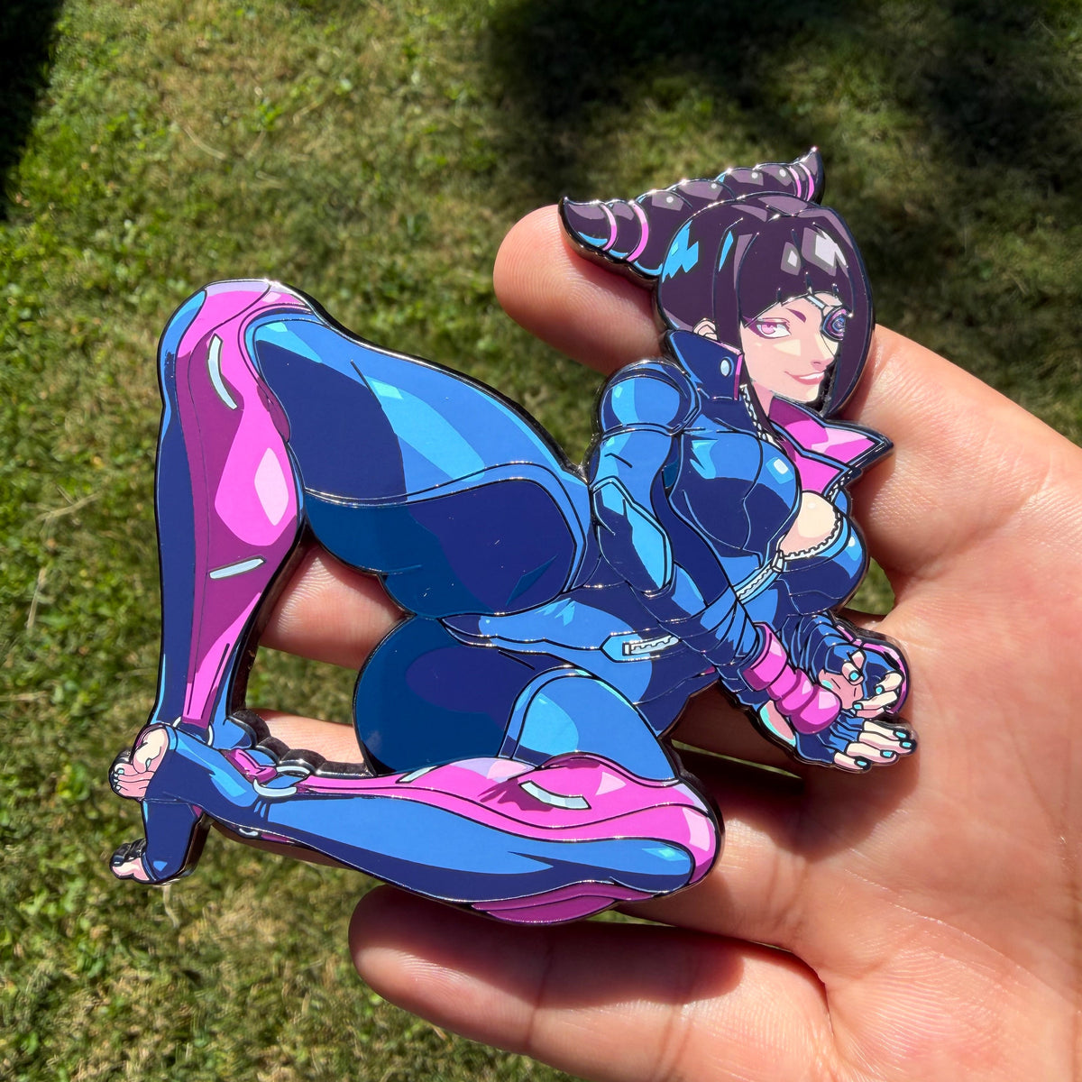 Biker Girl Pin **In-hand**